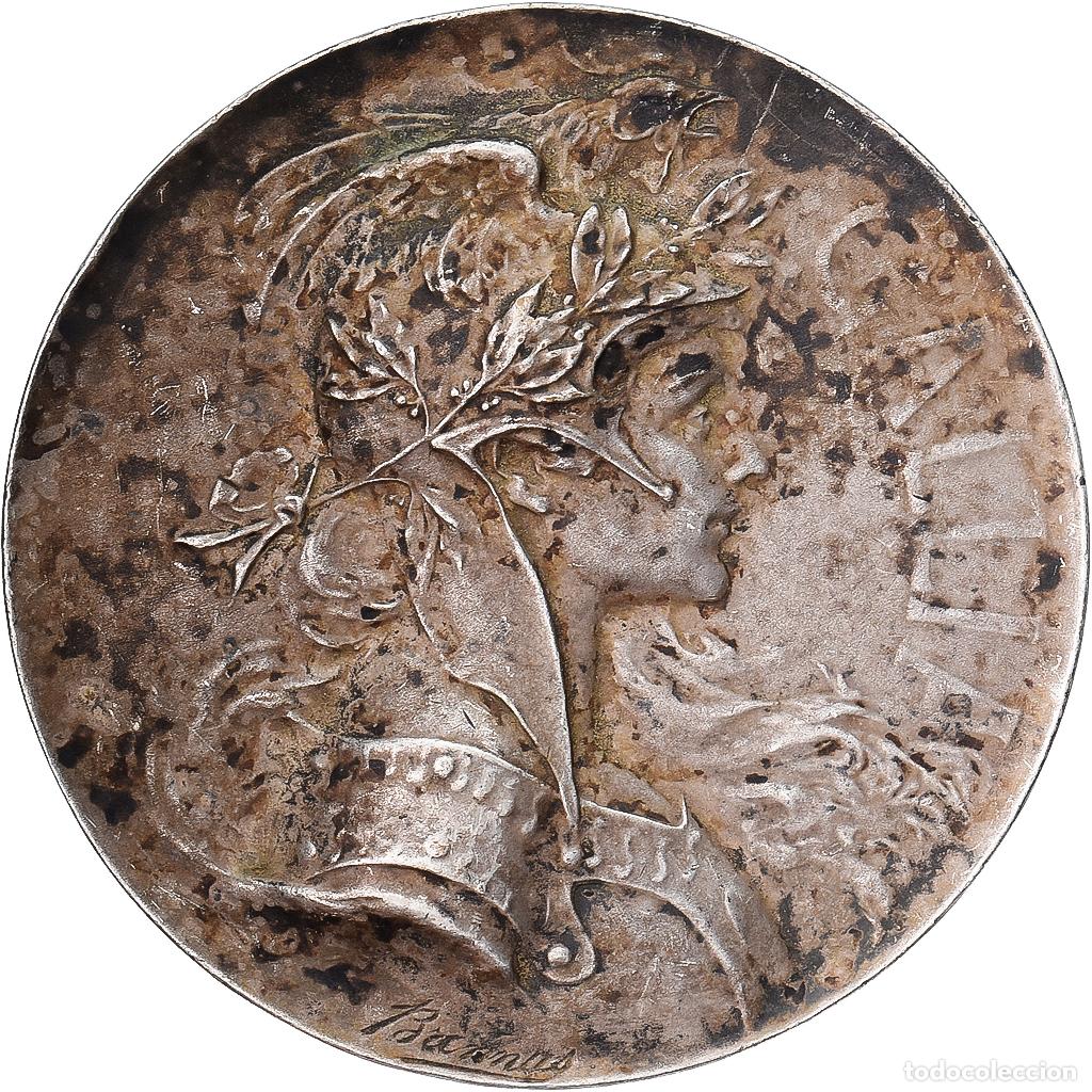 Medallas hist&oacute;ricas: [#1214925] Francia, medalla, Gallia, Offert par le Petit Ni&ccedil;ois,, Bronce plateado, MBC