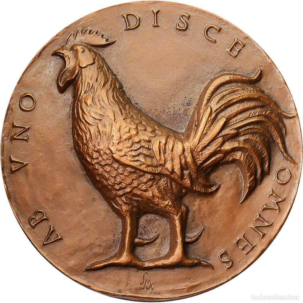 Medallas hist&oacute;ricas: [#1214956] Francia, medalla, Ab Uno Disce Omnes, Le Coq, Bronce, SC