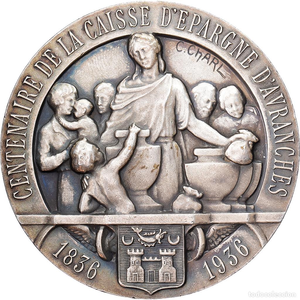 Medallas hist&oacute;ricas: [#1214958] Francia, medalla, Centenaire de la Caisse d'Epargne d'Avranches, 1936, Bronce