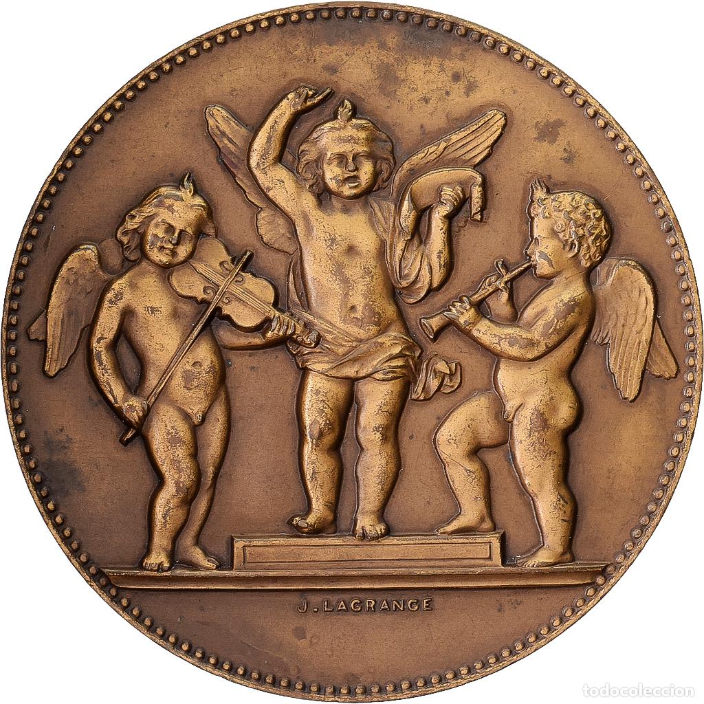Medallas hist&oacute;ricas: [#1214955] Francia, medalla, Offert par M. Fauchon, D&eacute;put&eacute;, Bronce, Lagrange, EBC