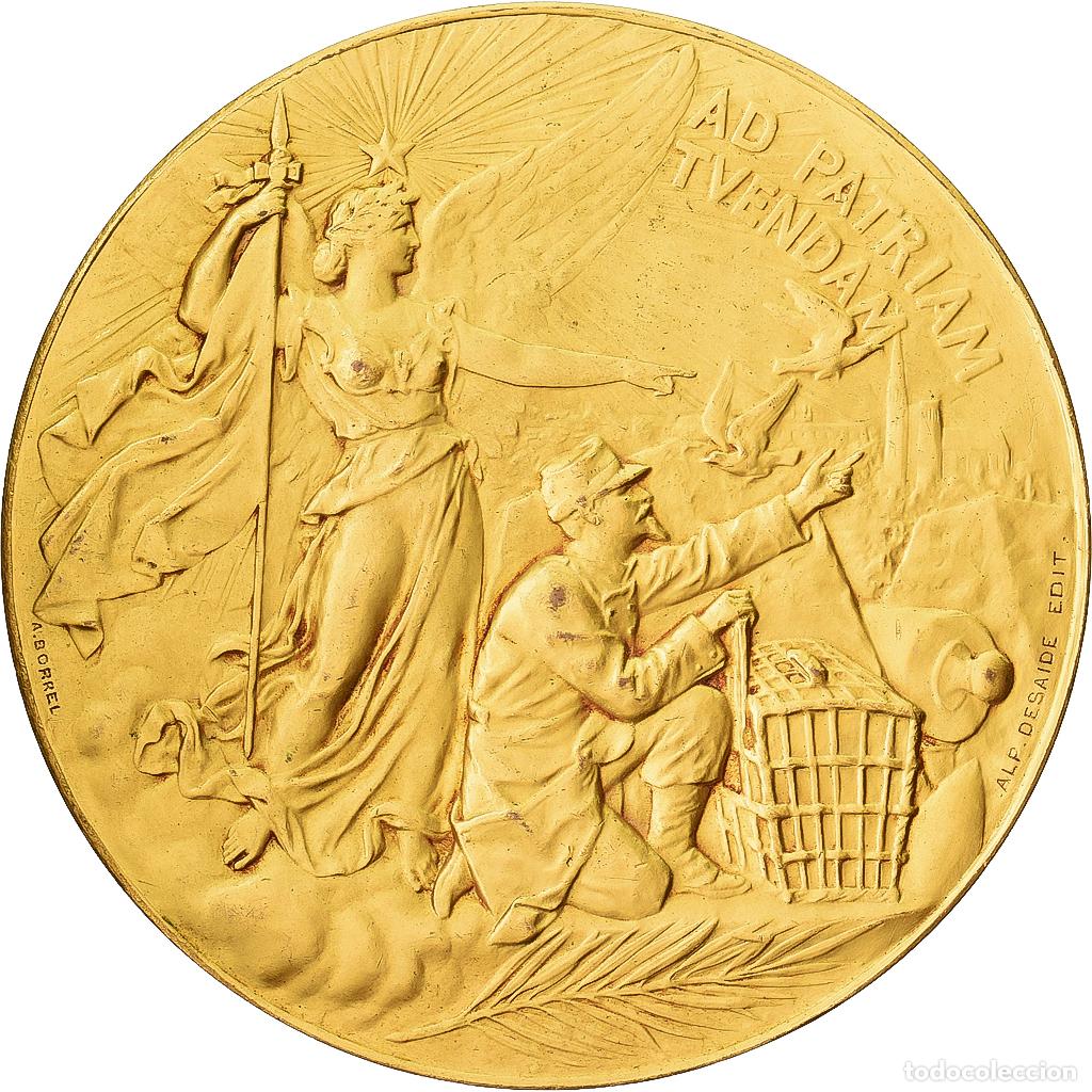 Medallas hist&oacute;ricas: [#1214980] Francia, medalla, Minist&egrave;re de la Guerre, Communications a&eacute;riennes, 1896