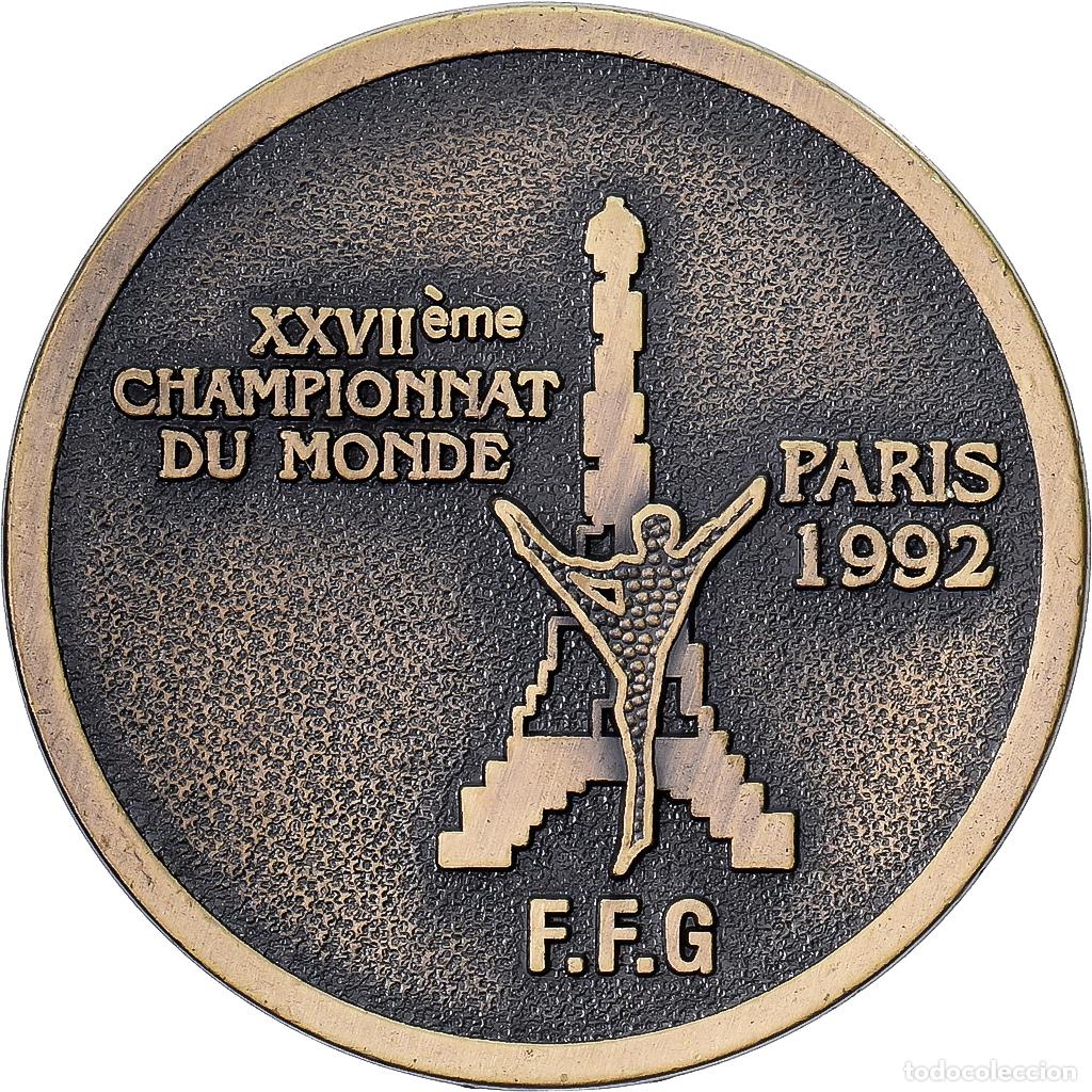 Medallas hist&oacute;ricas: [#1215059] Francia, medalla, XXVII&egrave;me Championnat du monde de Gymnastique, Paris, 1992