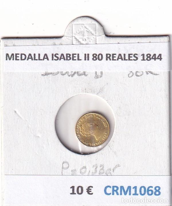 Medallas hist&oacute;ricas: CRM1068 MEDALLA ISABEL II 80 REALES 1844