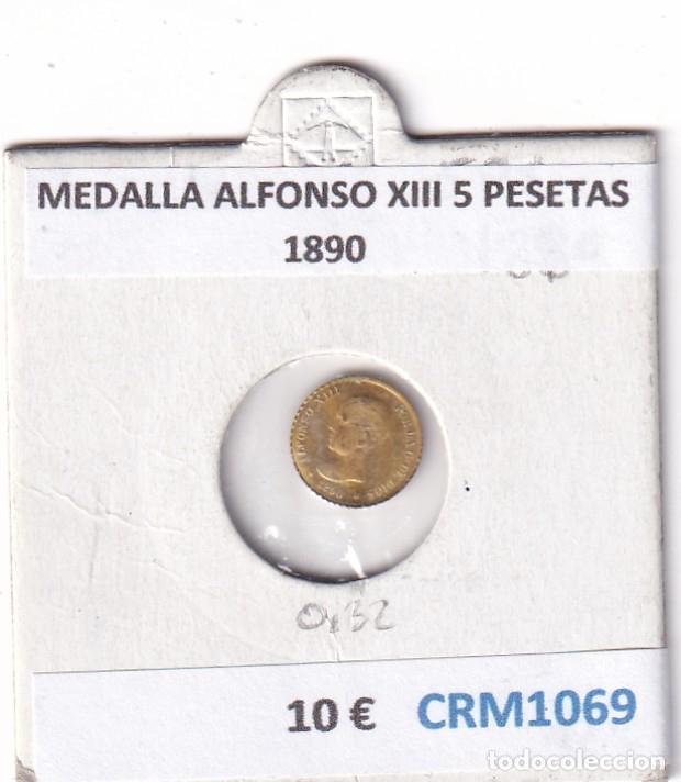 Medallas hist&oacute;ricas: CRM1069 MEDALLA ALFONSO XIII 5 PESETAS 1890