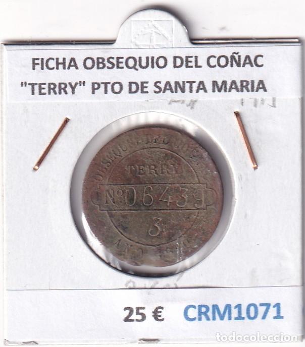 Medallas hist&oacute;ricas: CRM1071 FICHA OBSEQUIO DEL CO&Ntilde;AC &rdquo;TERRY&rdquo; PUERTO DE SANTA MARIA