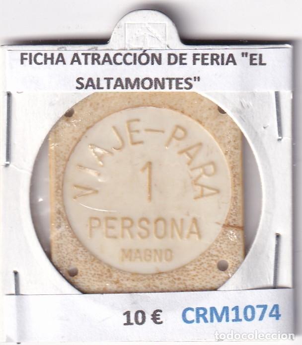 Medallas hist&oacute;ricas: CRM1074 FICHA ATRACCI&Oacute;N DE FERIA &rdquo;EL SALTAMONTES&rdquo;