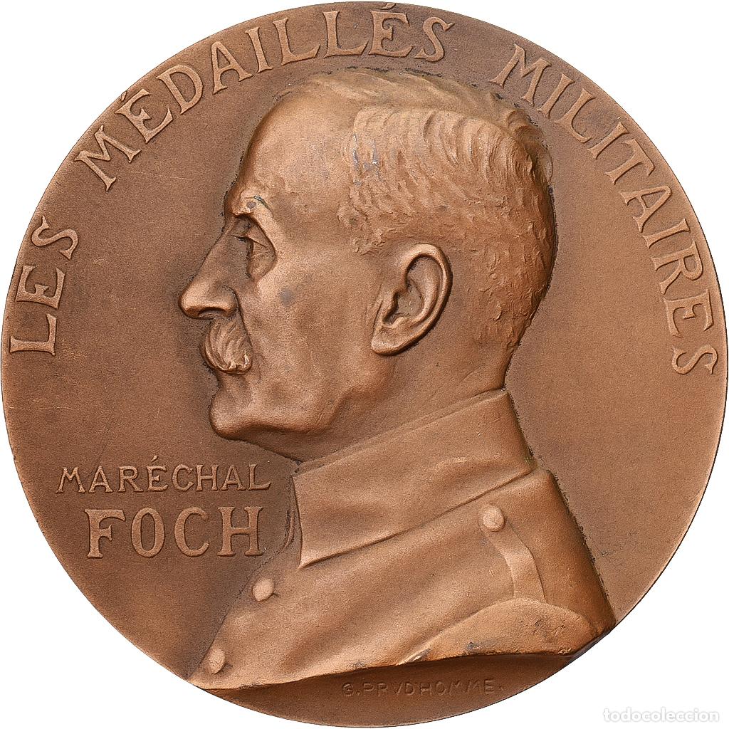 Medallas hist&oacute;ricas: [#1215069] Francia, medalla, Foch, Centenaire de l'A.O.F, 1952, Bronce, Prud'homme.G, SC