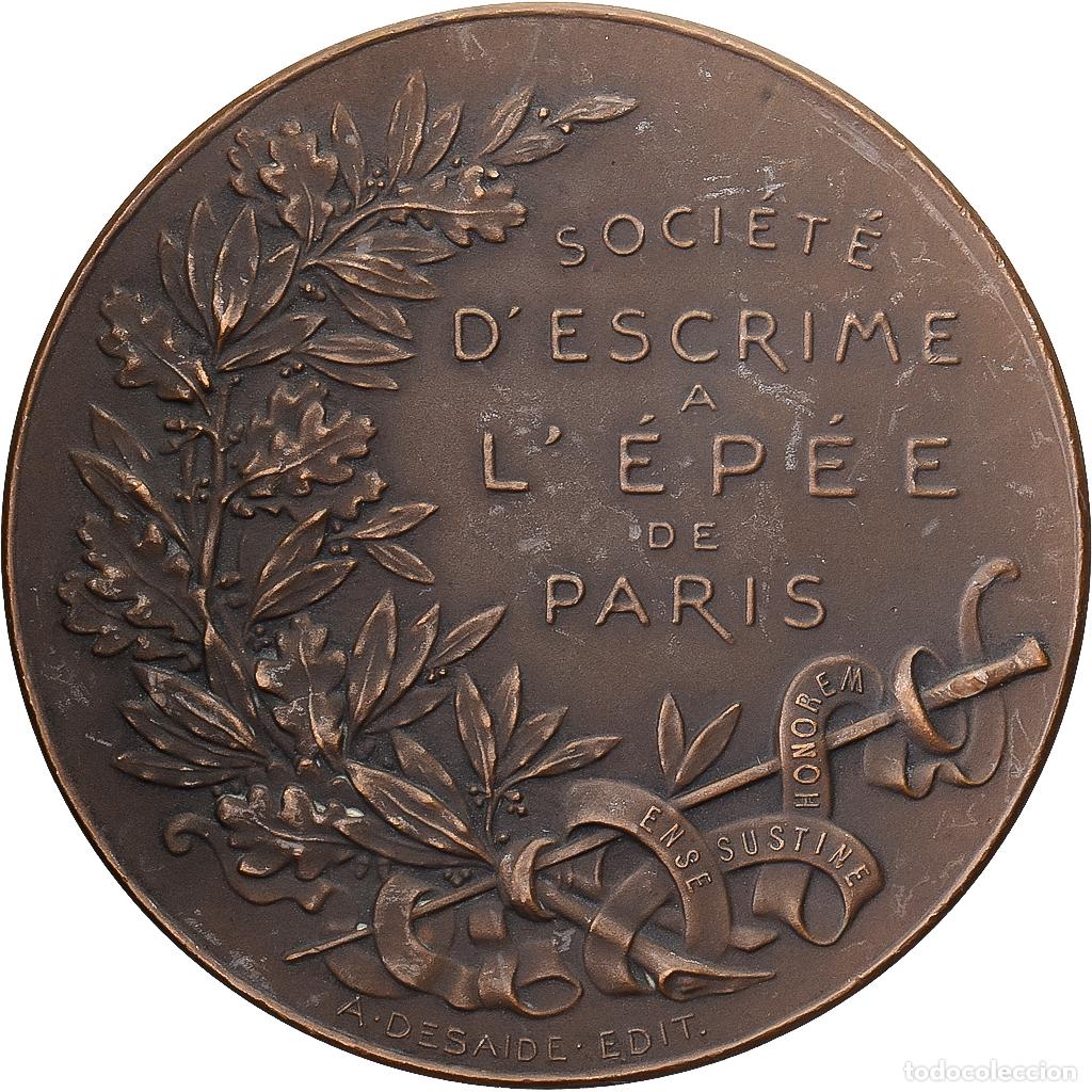 Medallas hist&oacute;ricas: [#1215078] Francia, medalla, Soci&eacute;t&eacute; d'Escrime &agrave; l'Ep&eacute;e de Paris, 1902, Bronce