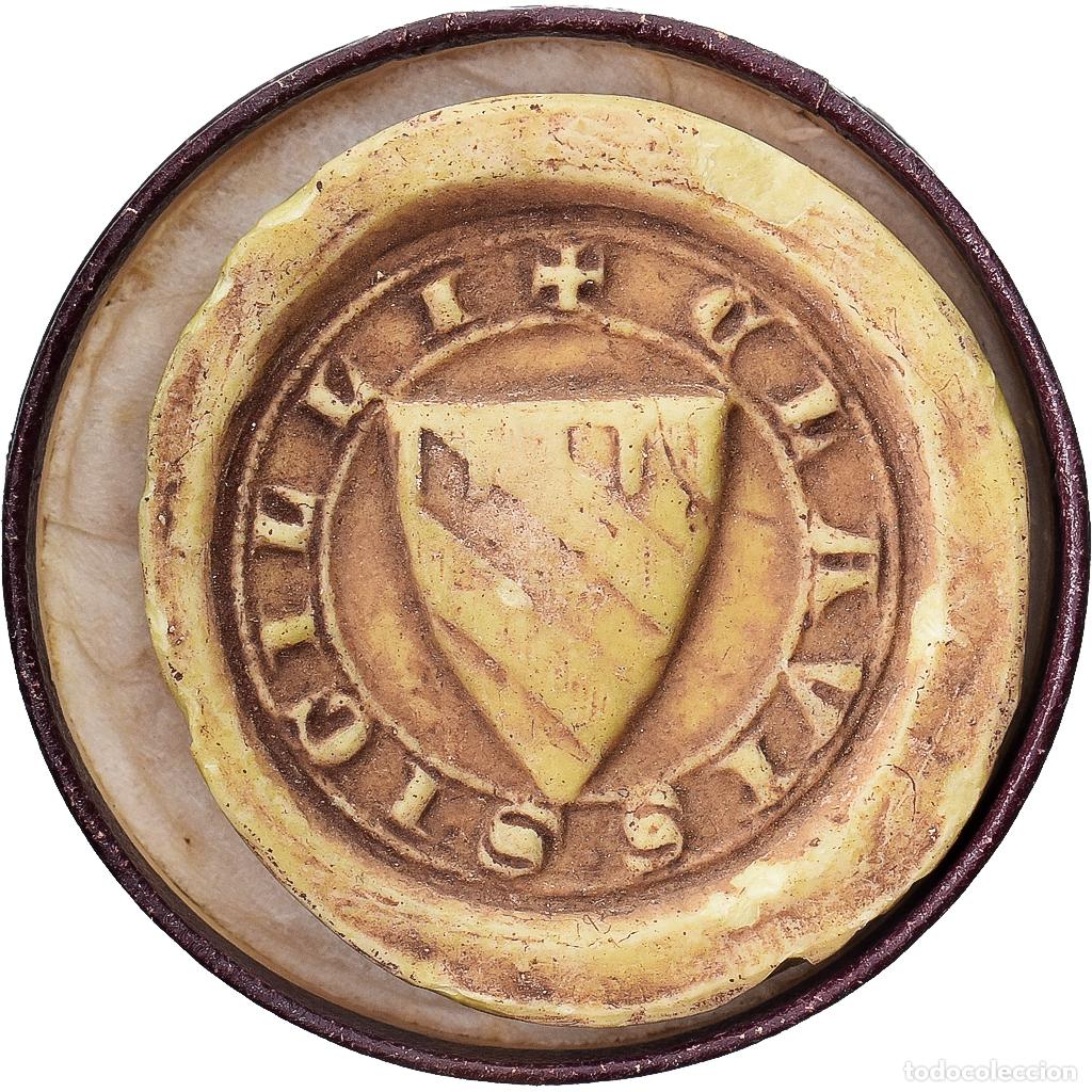 Medallas hist&oacute;ricas: [#1215089] Francia, medalla, Seigneurs et Dames, Contre-Sceau, Platre, MBC