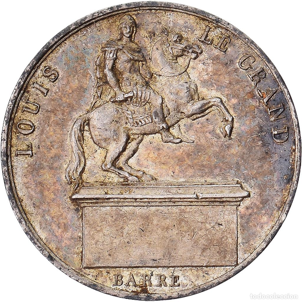Medallas hist&oacute;ricas: [#1215101] Francia, medalla, Charles X, Place des Victoires, Quinarius, 1822, Plata, Barre