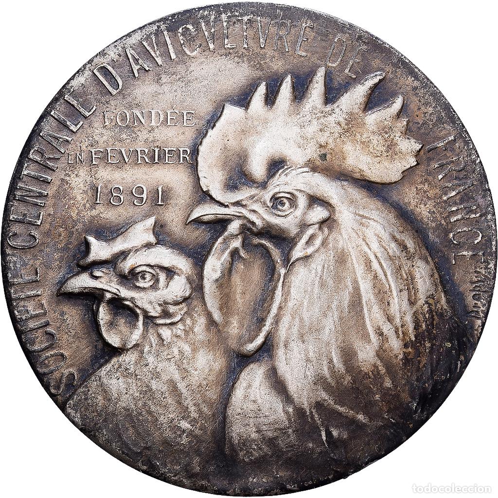 Medallas hist&oacute;ricas: [#1215182] Francia, medalla, Soci&eacute;t&eacute; Centrale d'Aviculture de France, 1891, Bronce