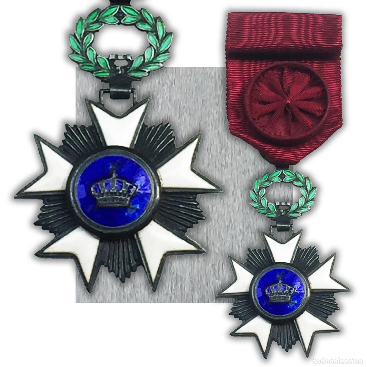 Medallas hist&oacute;ricas: RARE & BELLE M&Eacute;DAILLE / ORDRE OFFICIER DE LA COURONNE BELGE ORIGINAL