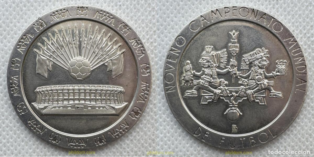Medallas hist&oacute;ricas: M&Eacute;XICO 1970 MEDALLA CONMEMORATIVA MUNDIAL DE F&Uacute;TBOL CAMPEONATO MUNDIAL FIFA