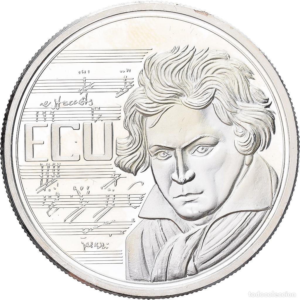 Medallas hist&oacute;ricas: [#1224125] Francia, medalla, 1993, Plata, Beethoven, SC