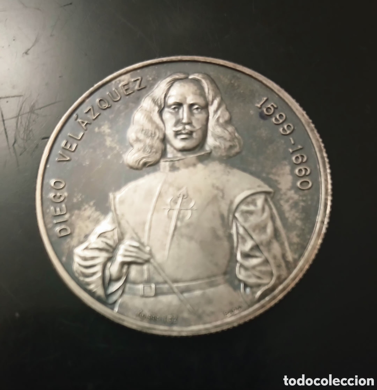 Medallas hist&oacute;ricas: UNA ONZA DE PLATA DEL PINTOR ESPA&Ntilde;OL DIEGO VEL&Aacute;ZQUEZ