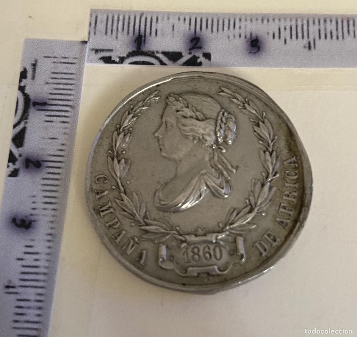 Medallas hist&oacute;ricas: CRBAN004 MEDALLA CONM. EJERCITOS 1860 ISABEL II TETUAN RARA