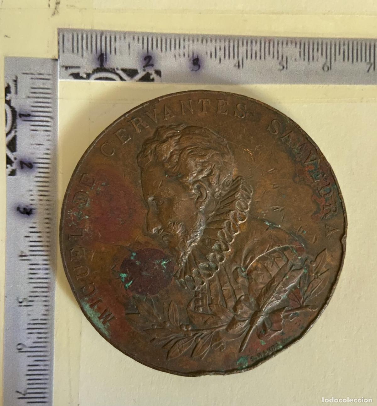 Medallas hist&oacute;ricas: CRBAN001 MEDALLA GRANDE MIGUEL DE CERVANTES 1905 III CENTANARIO EL QUIJOTE