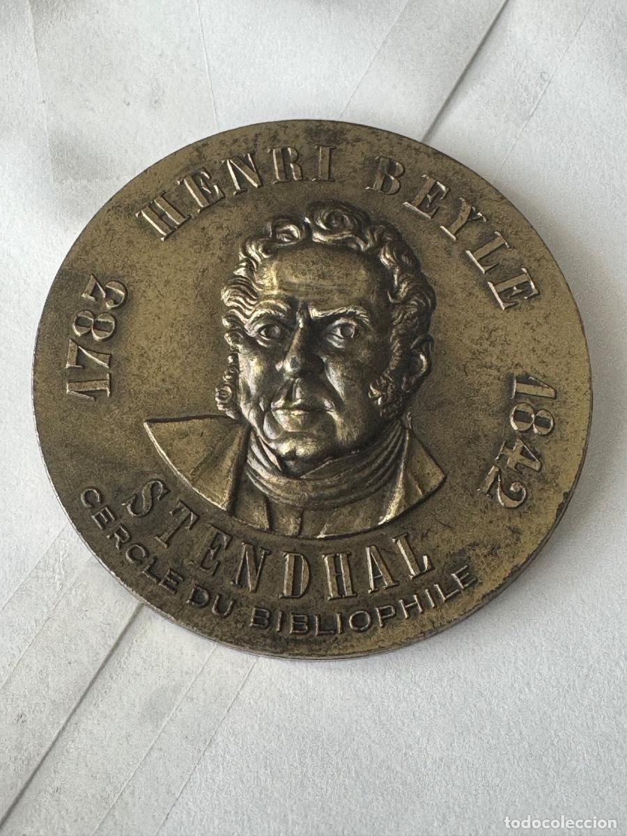 Medallas hist&oacute;ricas: Henri Reyle 1785-1842 Stendhal. Medalla de bronce, 5,6 cm. de di&aacute;metro, peso 60 gramos