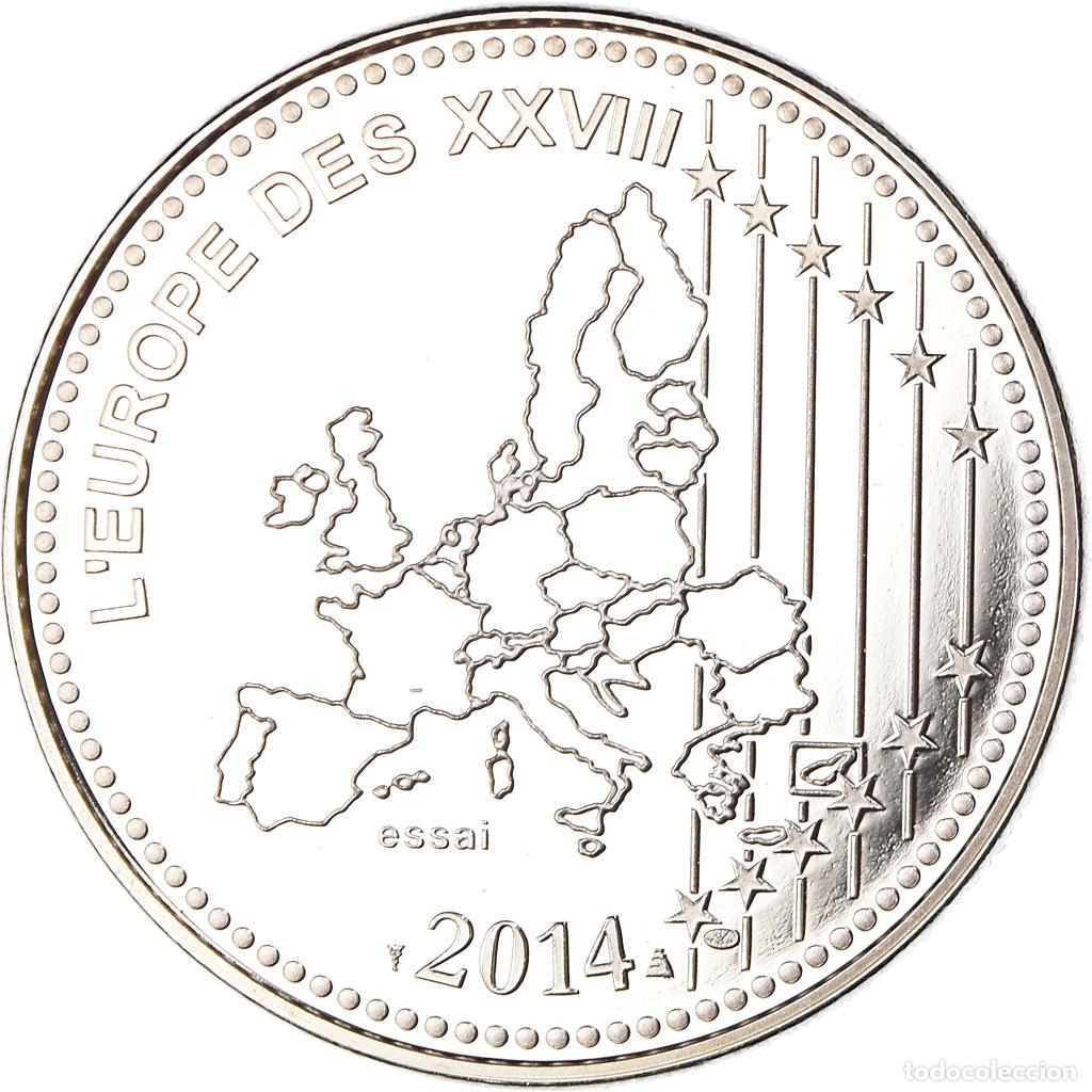 Medallas hist&oacute;ricas: [#187260] Francia, medalla, L'Europe des XXVIII, Centenaire de la Grande Guerre, Politics