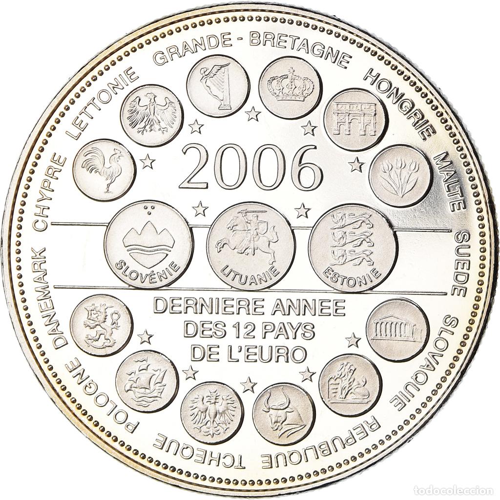 Medallas hist&oacute;ricas: [#186740] Francia, medalla, L'Europe des XXV, Derni&egrave;re Ann&eacute;e des 12 Pays de l'Euro