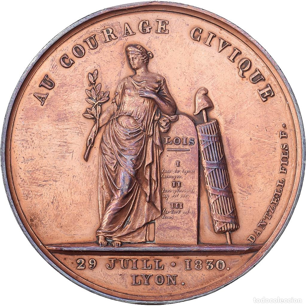 Medallas hist&oacute;ricas: [#139925] Francia, medalla, Hommage patriotique &agrave; J. Morin, 1830, Bronce, EBC