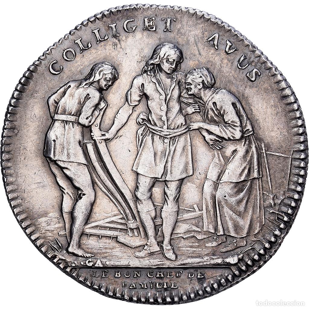 Medallas hist&oacute;ricas: [#139764] Francia, zeton, Le bon P&egrave;re de famille, la bonne M&egrave;re, Plata, EBC