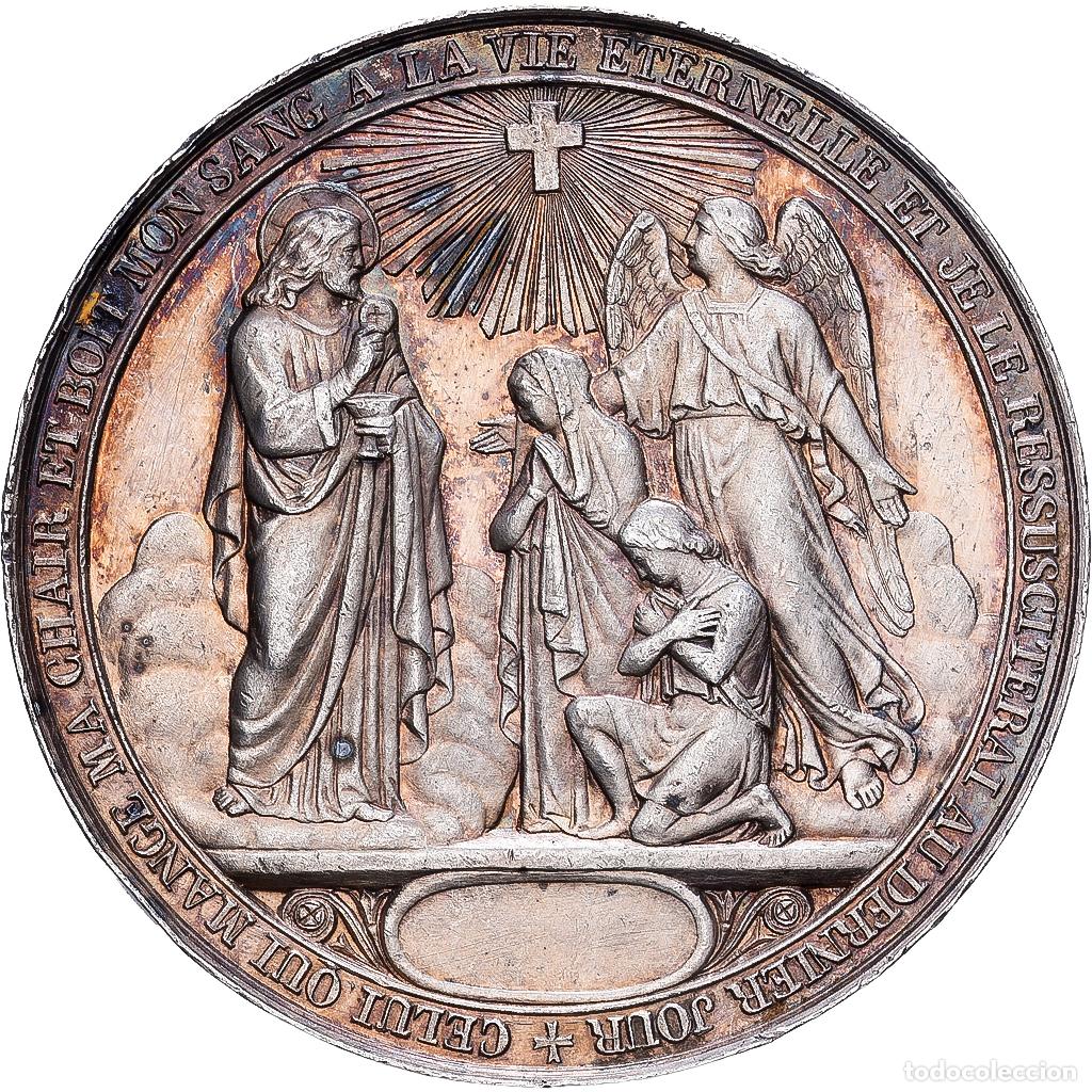 Medallas hist&oacute;ricas: [#139771] Francia, medalla, Bapt&ecirc;me, 1re Communion et Confirmation, 1867, Plata, EBC