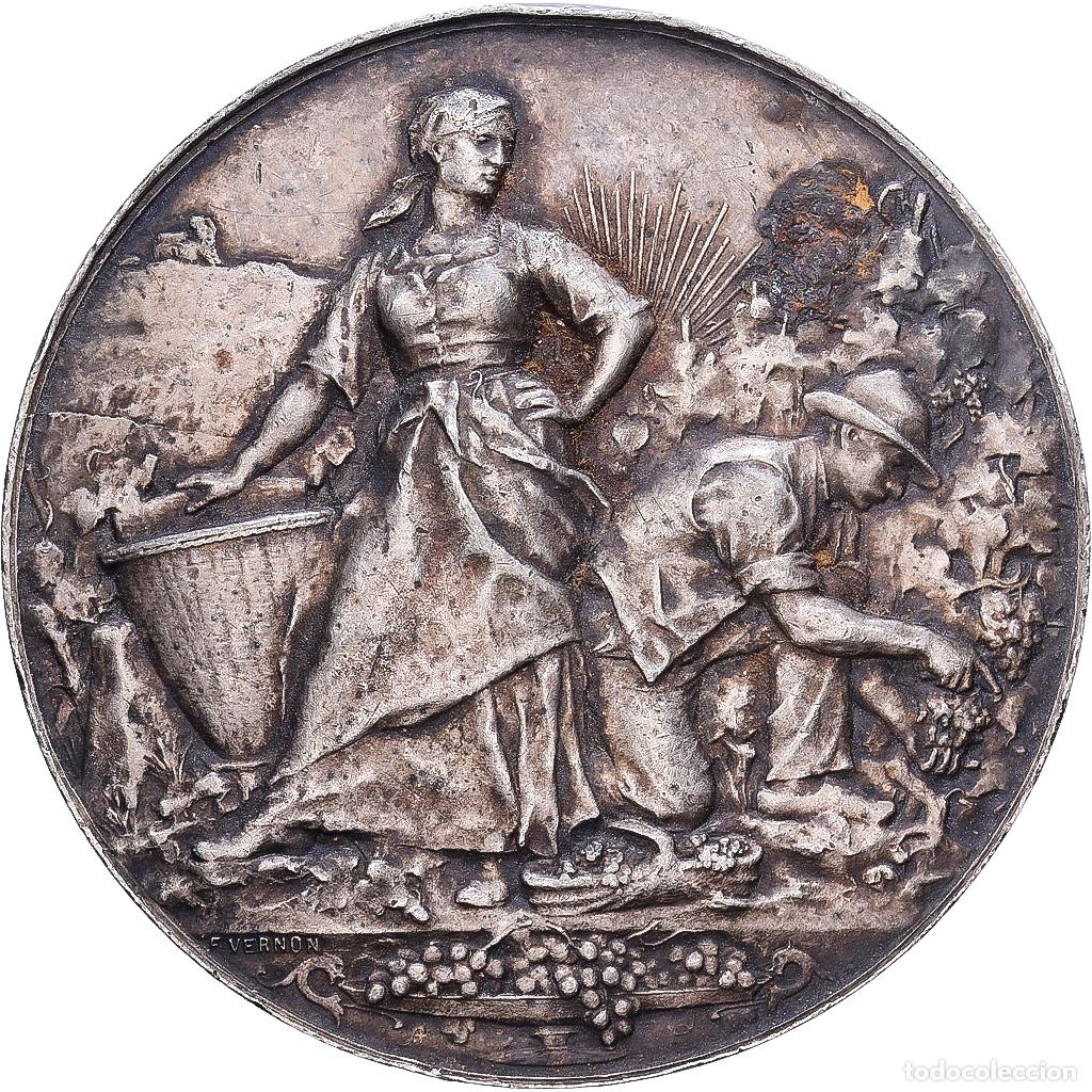 Medallas hist&oacute;ricas: [#139864] Francia, medalla, Comice Agricole de Tours, Plata, MBC+