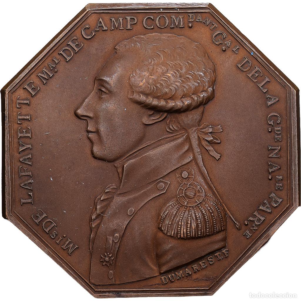 Medallas hist&oacute;ricas: [#139671] Francia, zeton, Marquis de La Fayette, Compagnie des Grenadiers volontaires