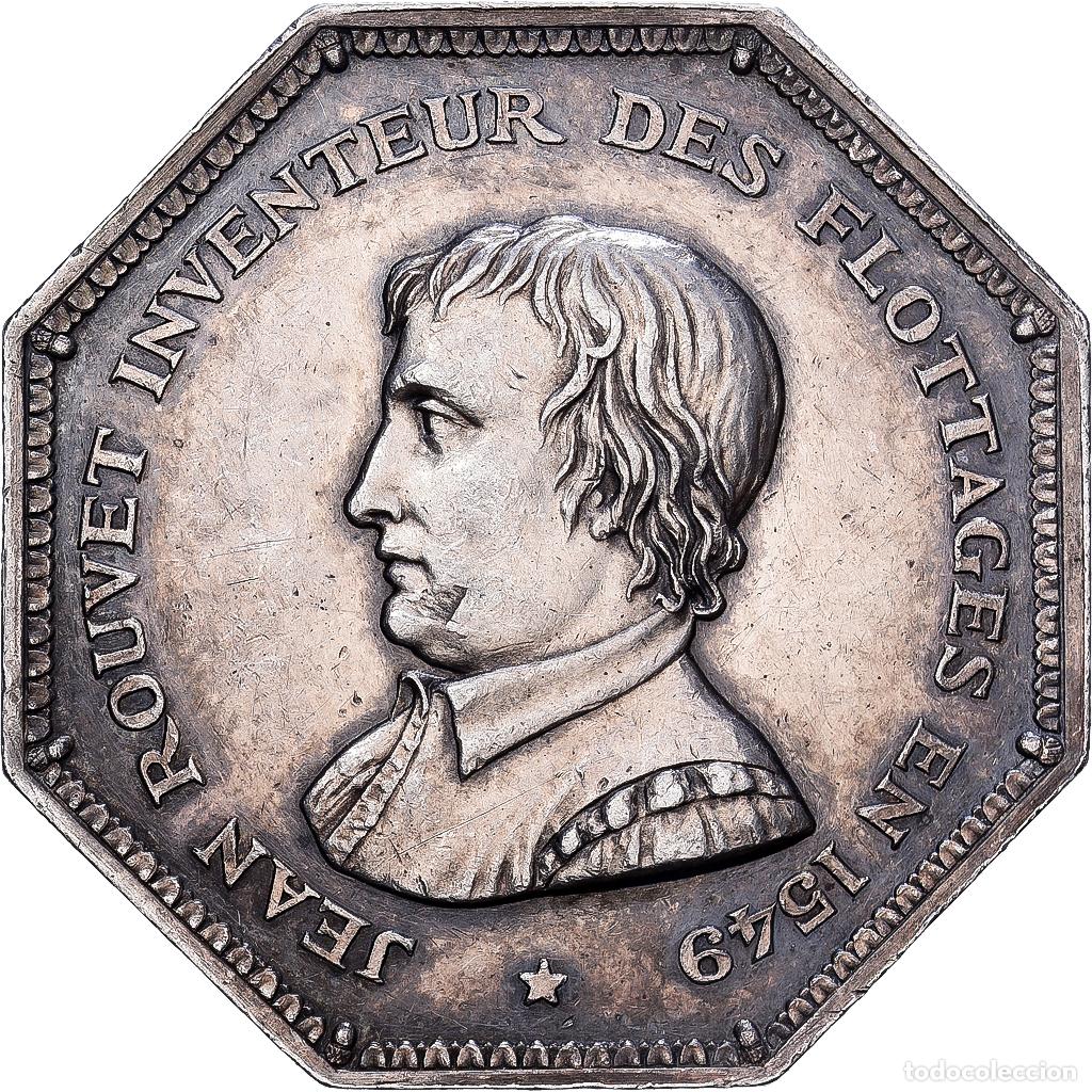Medallas hist&oacute;ricas: [#139769] Francia, zeton, Commerce de bois &agrave; br&ucirc;ler, Plata, Dubois, MBC+