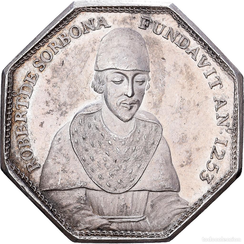 Medallas hist&oacute;ricas: [#139768] Francia, zeton, Robert de Sorbon, Restauration de la Sorbonne, 1642, Plata, MBC+