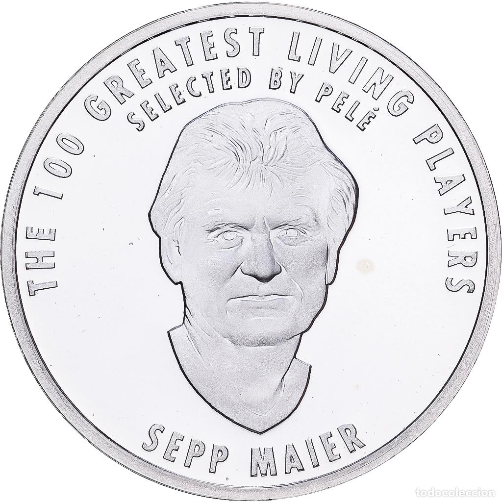 Medallas hist&oacute;ricas: [#1530252] Francia, medalla, Football,100 Ans de la FIFA, Sepp Maier, 2004, Plata, BE, FDC