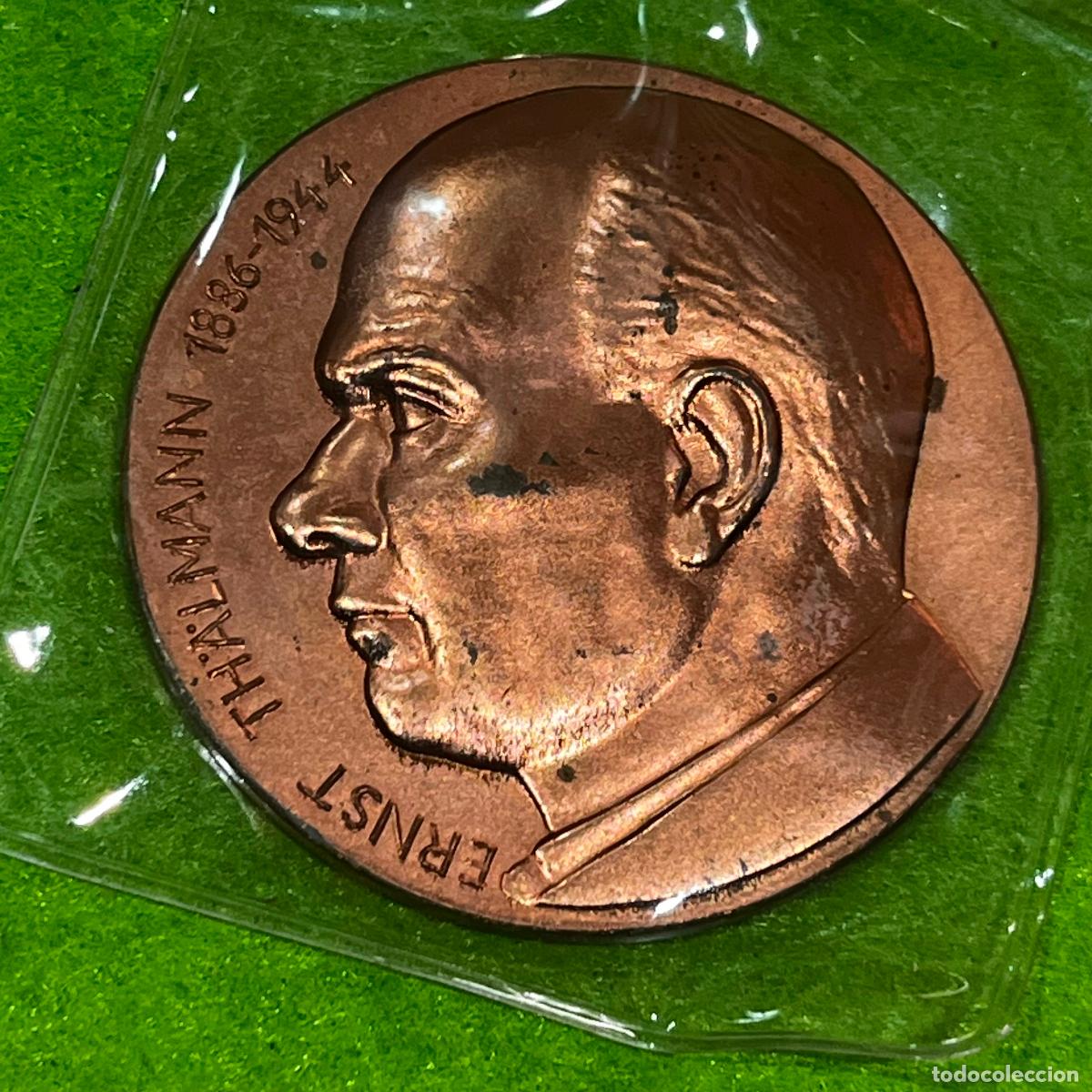 Medallas hist&oacute;ricas: Medalla Ernst Th&auml;lmann, 1886-1944, partido Comunista de Alemania, color cobre, 34028 B