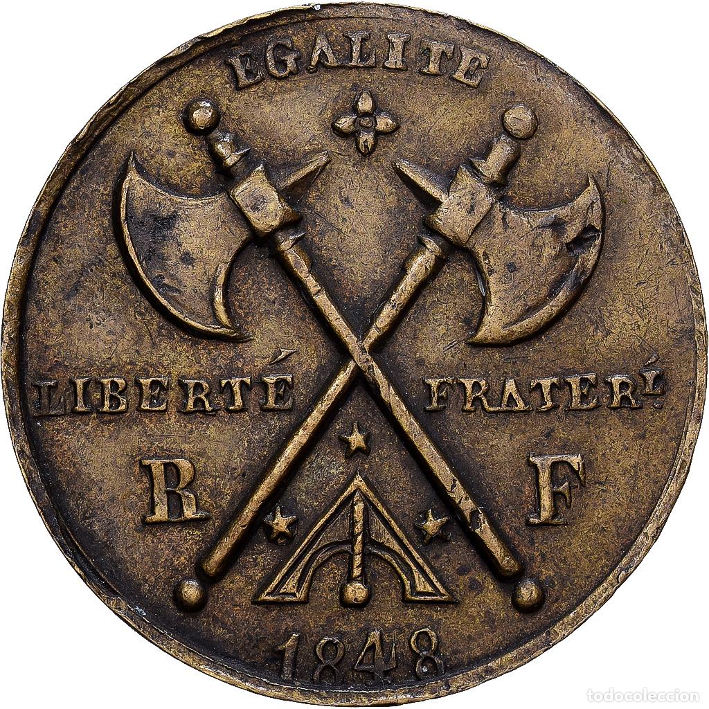 Medallas hist&oacute;ricas: [#139750] Francia, medalla, Guerre aux Tyrans, 1848, Lat&oacute;n, MBC