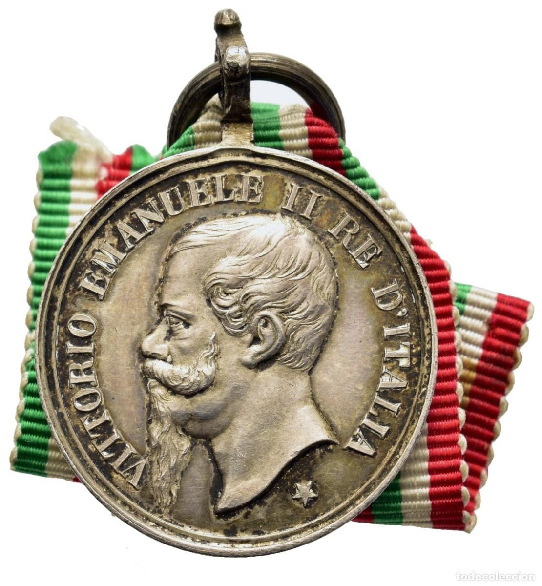 Medallas hist&oacute;ricas: SC-Italia. Vittorio Emanuele II. Medalla al merito. SC-/UNC- Plata 10 g.