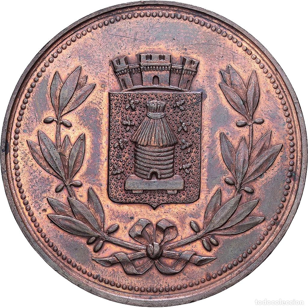 Medallas hist&oacute;ricas: [#139870] Francia, medalla, Festival musical, Rive-de-Gier, 1880, Cobre, EBC