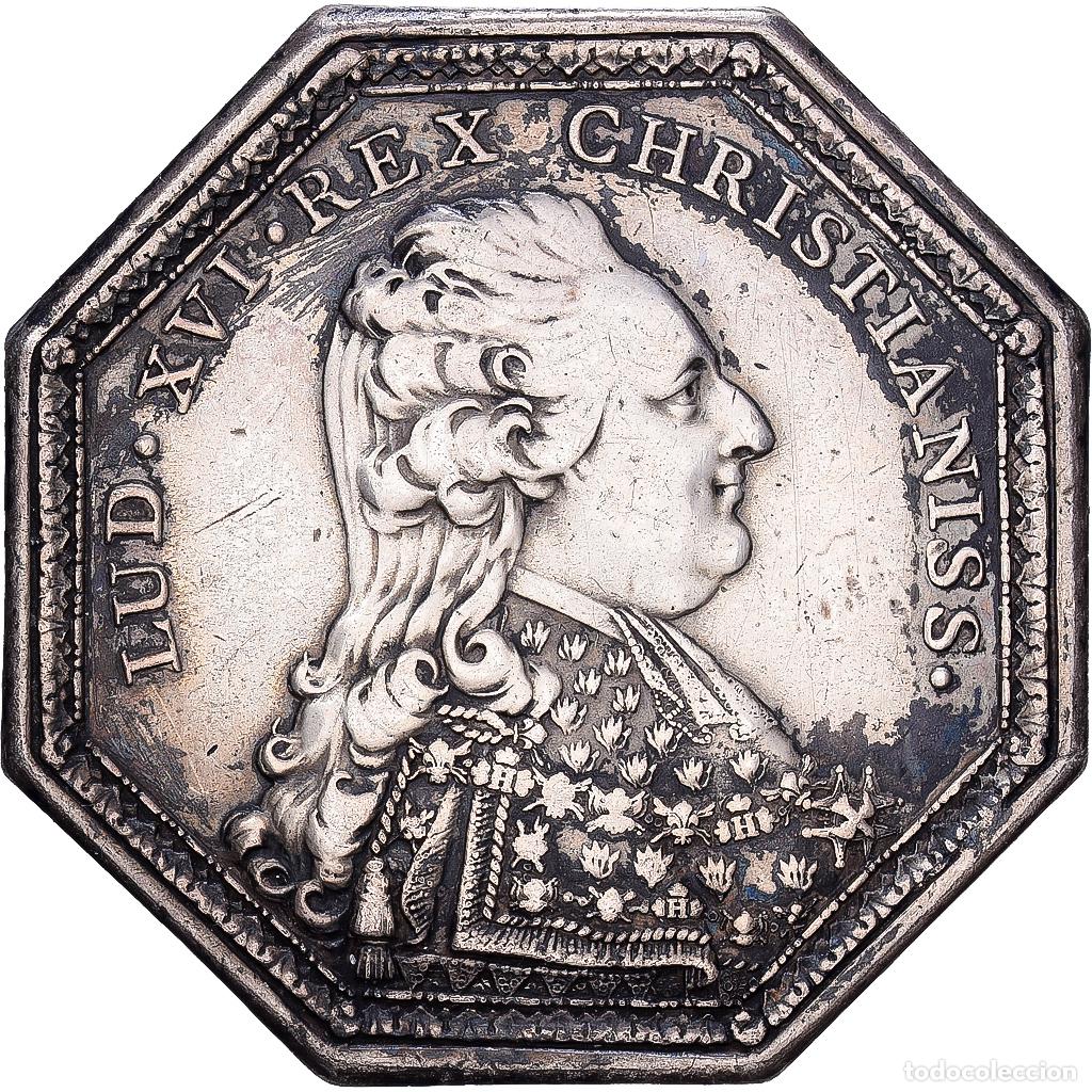 Medallas hist&oacute;ricas: [#139872] Francia, zeton, Louis XVI, Ordre & milice du St Esprit, Plata, MBC