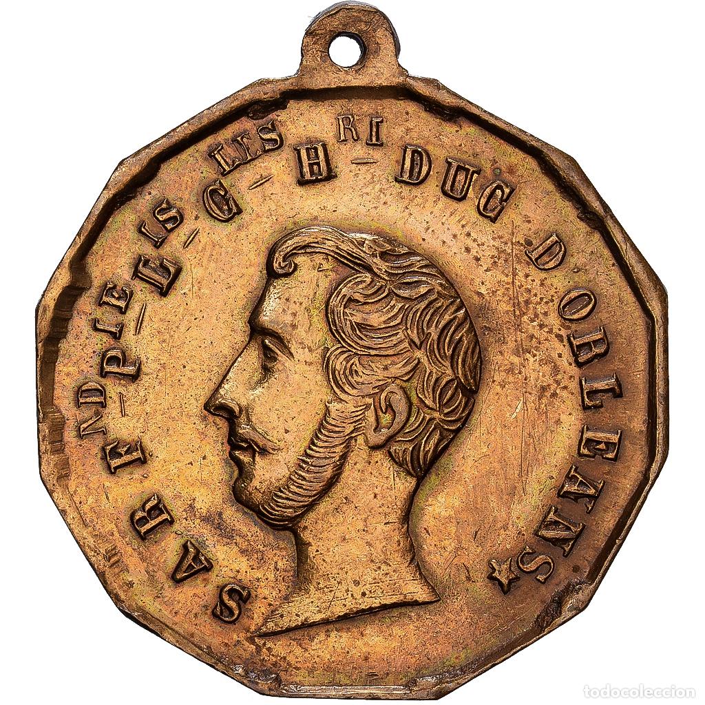 Medallas hist&oacute;ricas: [#139876] Francia, medalla, Mort de Ferdinand Philippe, Duc d'Orl&eacute;ans, 1842, Lat&oacute;n, EBC