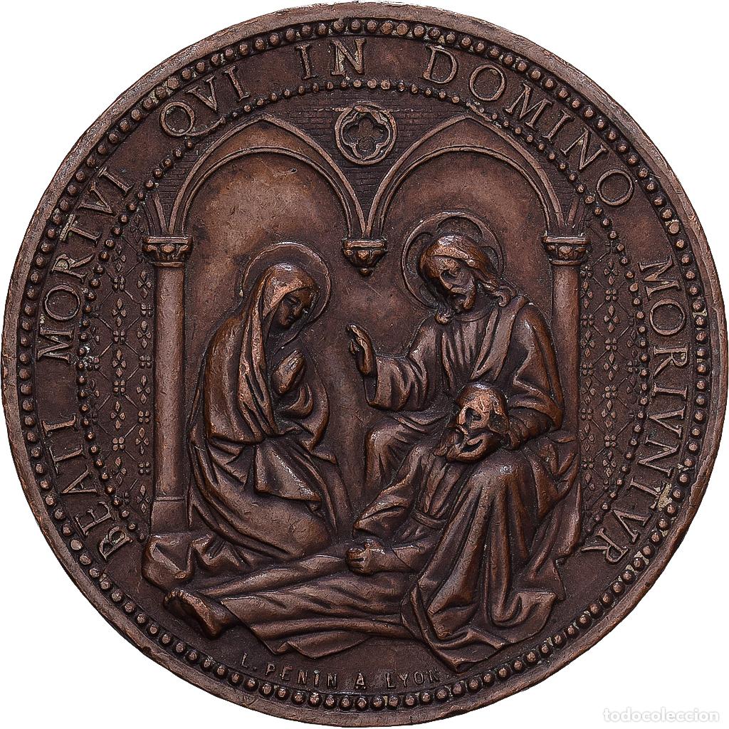 Medallas hist&oacute;ricas: [#139881] Francia, medalla, D&eacute;c&egrave;s de Ludovic P&eacute;nin, 1868, Bronce, EBC