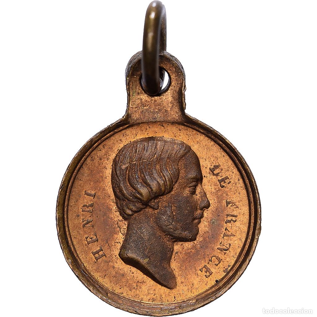 Medallas hist&oacute;ricas: [#139884] Francia, medalla, Henri V, Fides & Spes, Lat&oacute;n, EBC