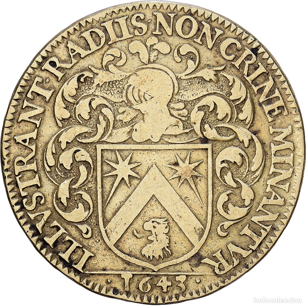 Medallas hist&oacute;ricas: [#139893] Francia, zeton, Maires de Dijon, Pierre Comeau, 1643, Lat&oacute;n, BC+