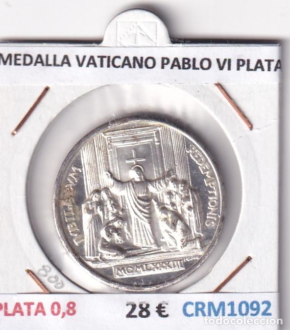 Medallas hist&oacute;ricas: CRM1092 MEDALLA VATICANO PABLO VI PLATA 800 19,80 GR
