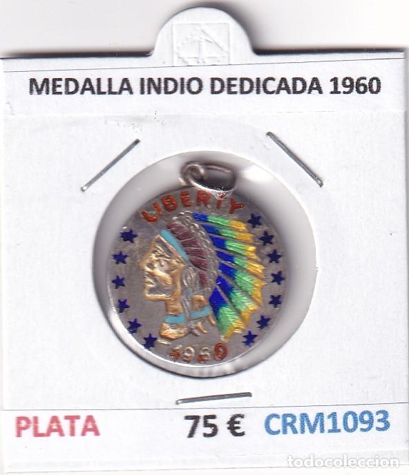 Medallas hist&oacute;ricas: CRM1093 MEDALLA INDIO DE PLATA DEDICADA 1960 5 GR