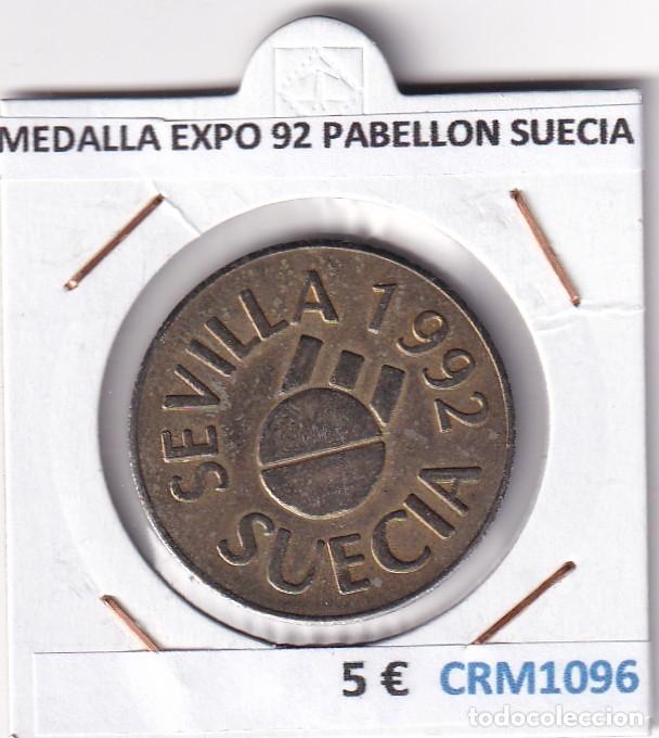 Medallas hist&oacute;ricas: CRM1096 MEDALLA EXPO 92 PABELLON DE SUECIA