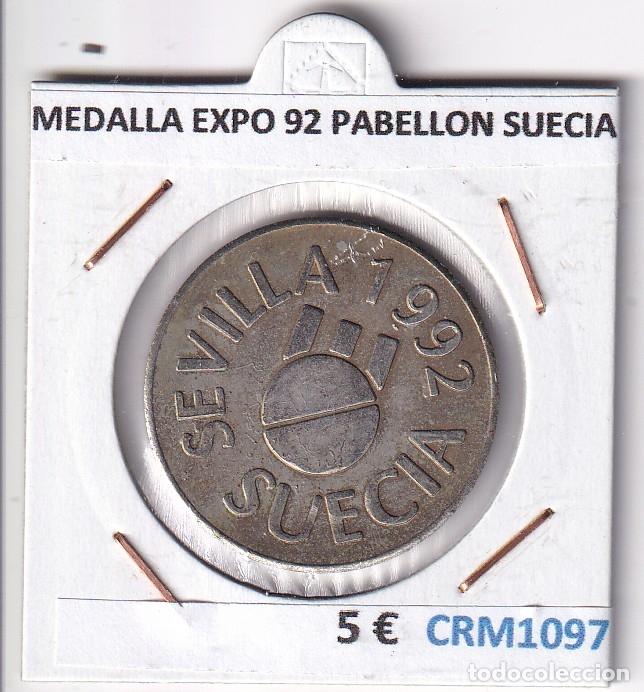 Medallas hist&oacute;ricas: CRM1097 MEDALLA EXPO 92 PABELLON DE SUECIA