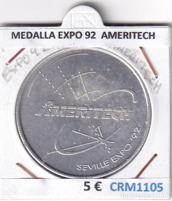 Medallas hist&oacute;ricas: CRM1105 MEDALLA EXPO 92 PUBLICITARIA AMERITECH