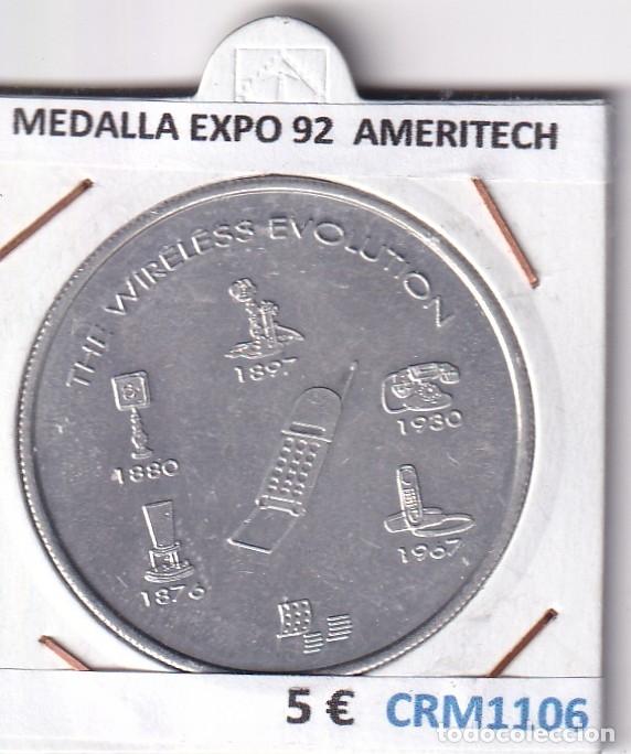 Medallas hist&oacute;ricas: CRM1106 MEDALLA EXPO 92 PUBLICITARIA AMERITECH