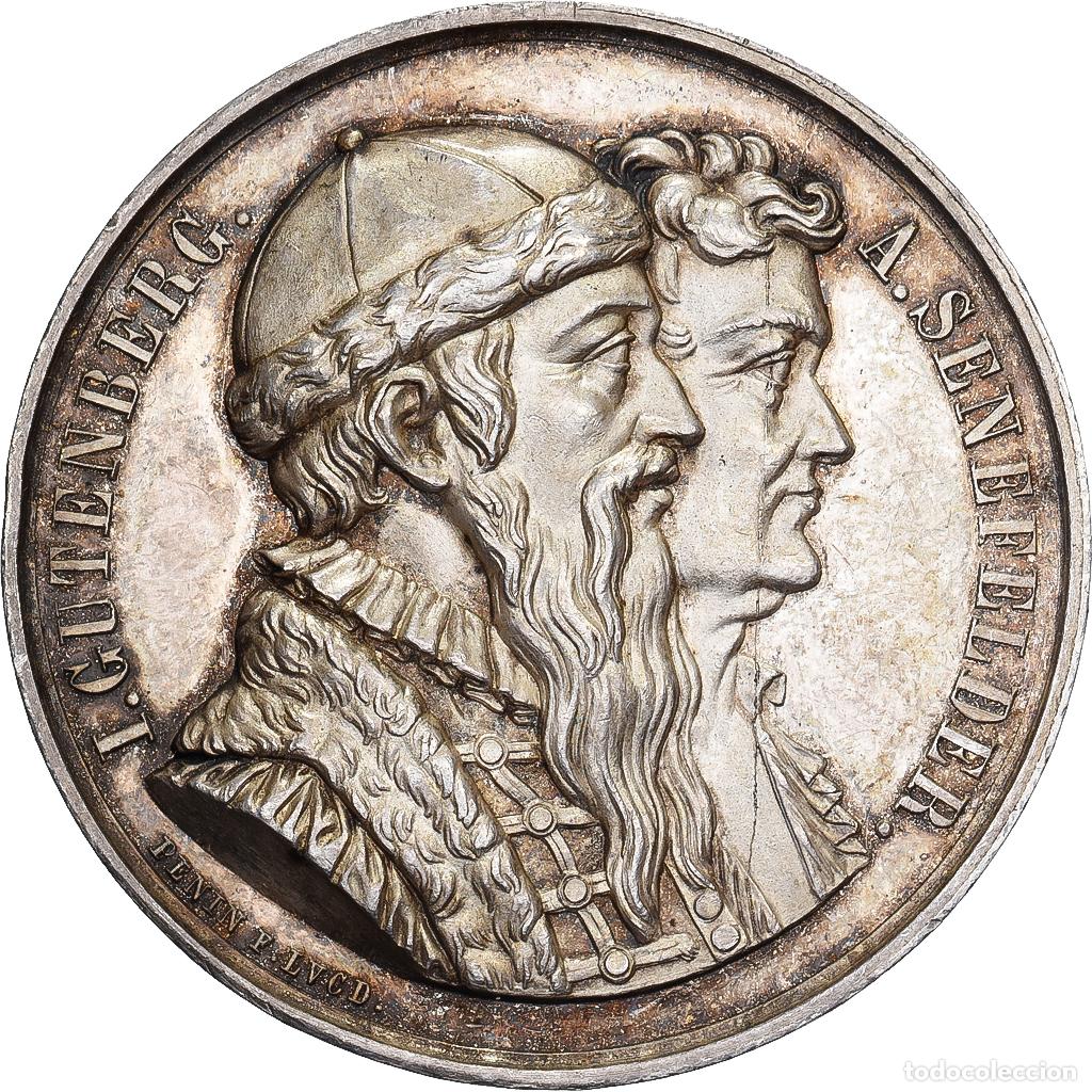 Medallas hist&oacute;ricas: [#1508638] Francia, zeton, Soci&eacute;t&eacute; des Imprimeurs de Lyon, 1840, Plata, EBC+