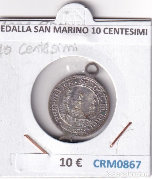 Medallas hist&oacute;ricas: CRM0867 MEDALLA SAN MARINO 10 CENTESIMI