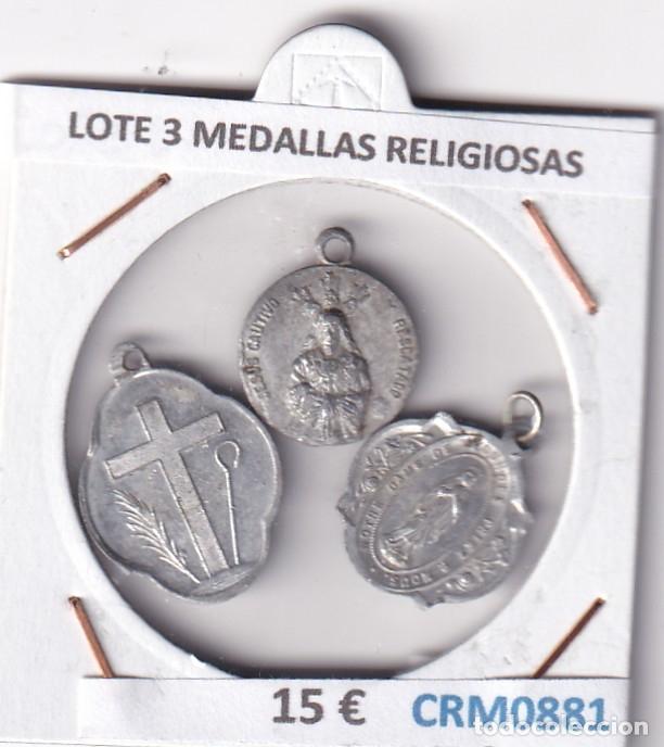 Medallas hist&oacute;ricas: CRM0881 LOTE 3 MEDALLAS RELIGIOSAS